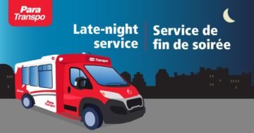 Late-night service pilot on Para Transpo begins September 4, 2026